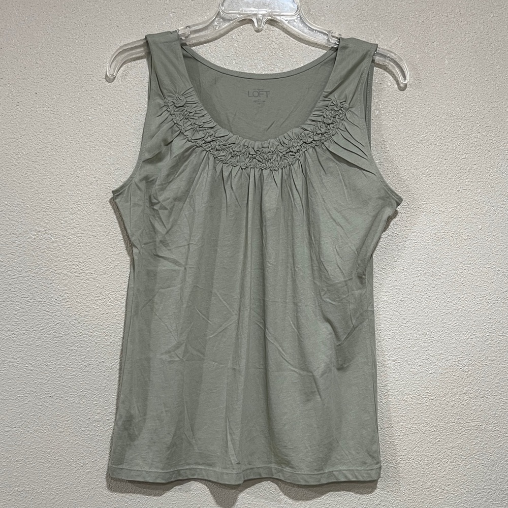 Ann Taylor Loft Women's Gathered Neck Tank Top